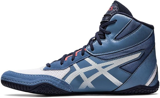 Asics Matcontrol 3 Wrestling Shoes ( White/ Storm Blue )