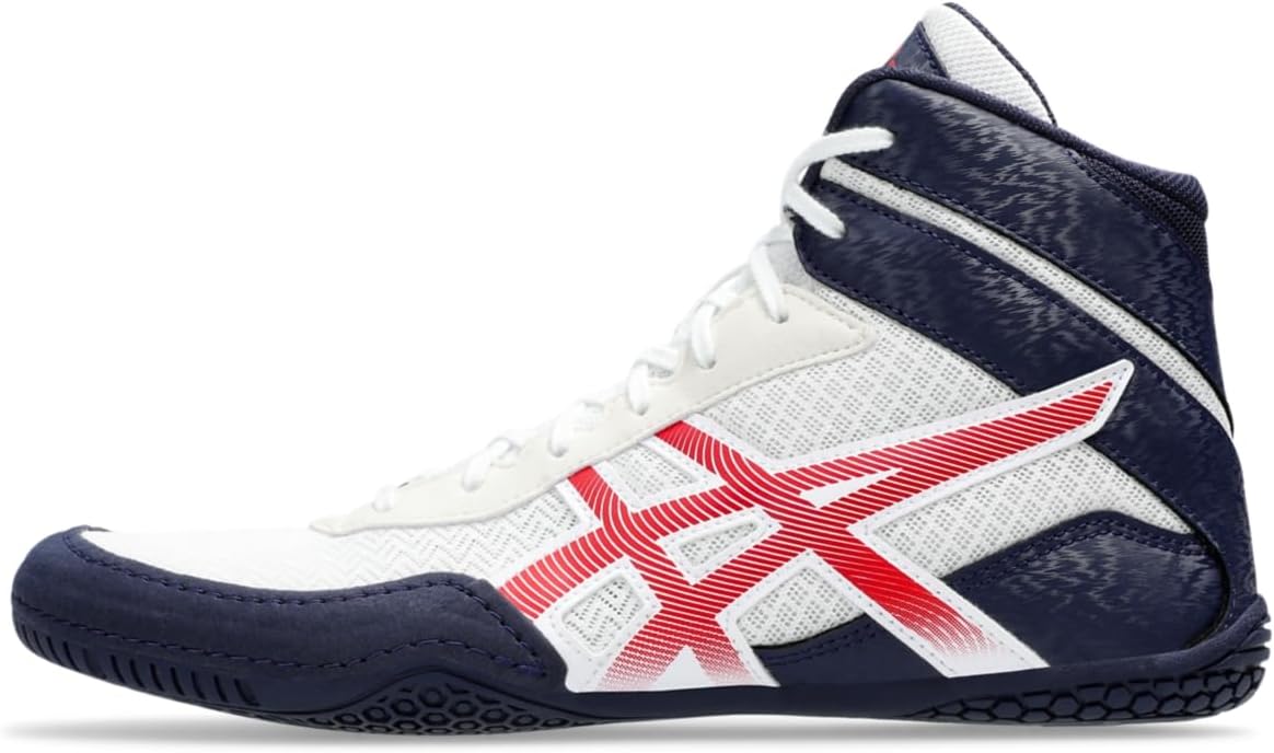 Asics Matcontrol 3 Wrestling shoes (White Classic Red)