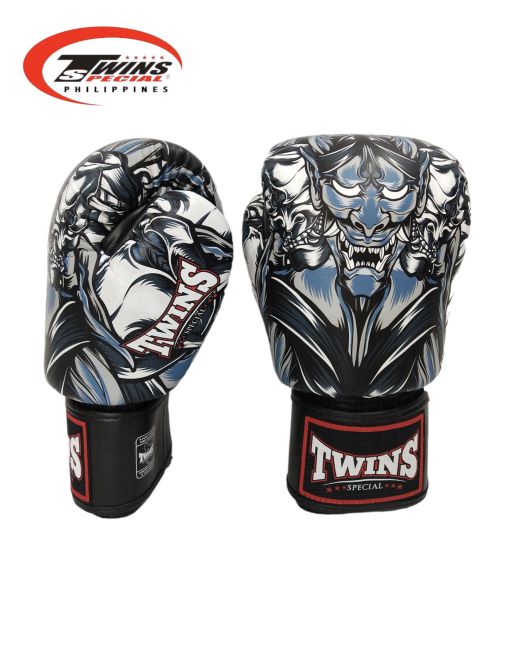 Twins Special Fancy Boxing Gloves Kabuki [Black/Grey]