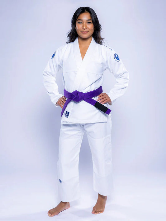 FUJI Womens Baseline 2.0 Slim Fit BJJ Gi White Navy