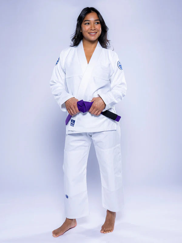 FUJI Womens Baseline 2.0 Slim Fit BJJ Gi White Navy