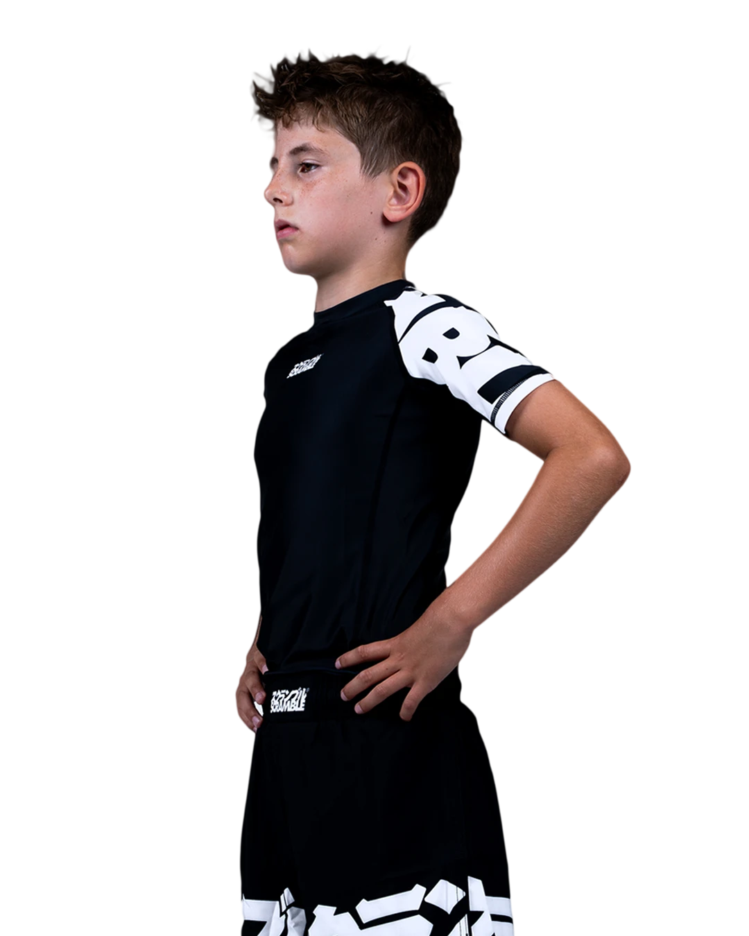 SCRAMBLE Baka Rashguard "KIDS" [Black]