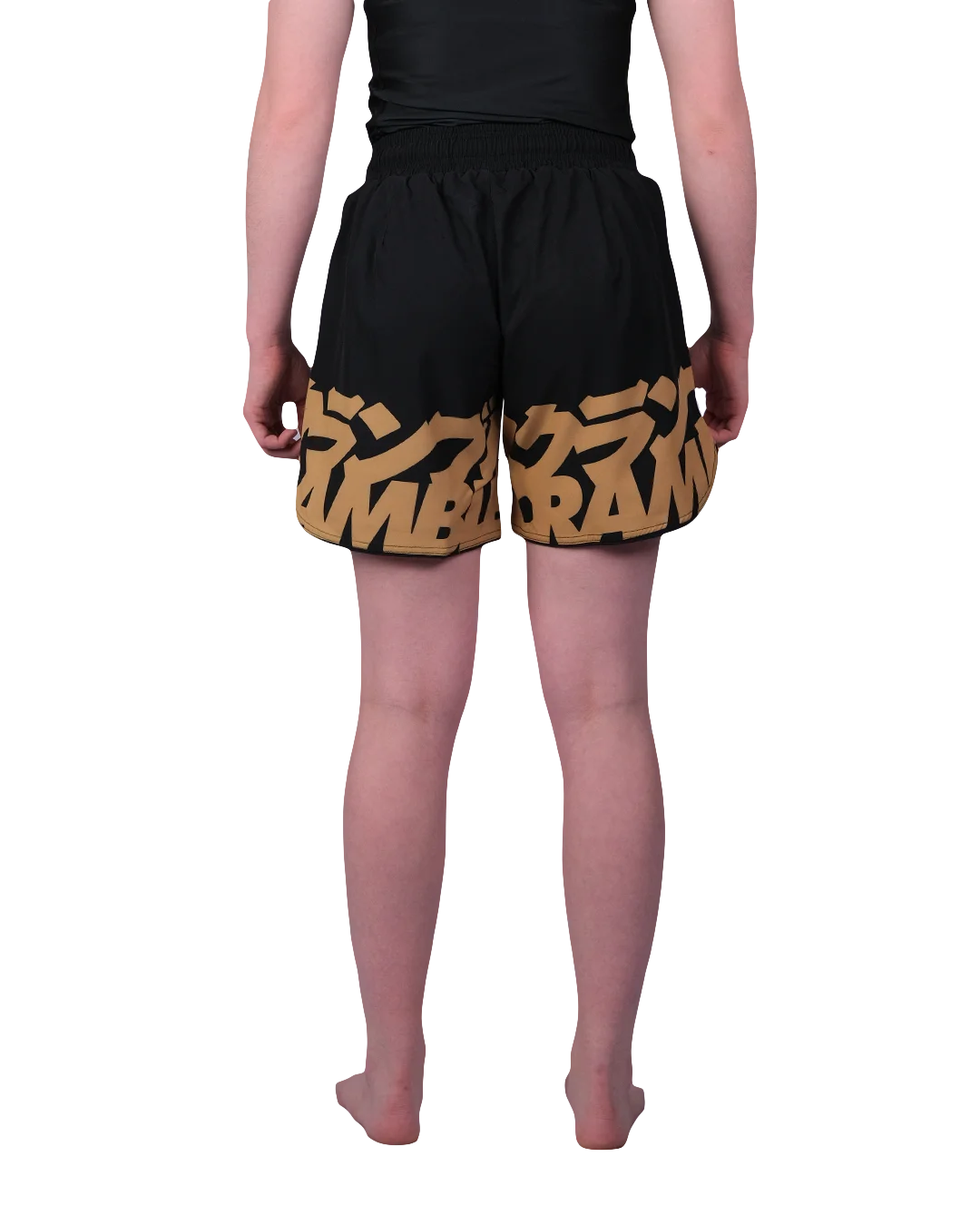 SCRAMBLE Baka Shorts "KIDS" – Black/Gold