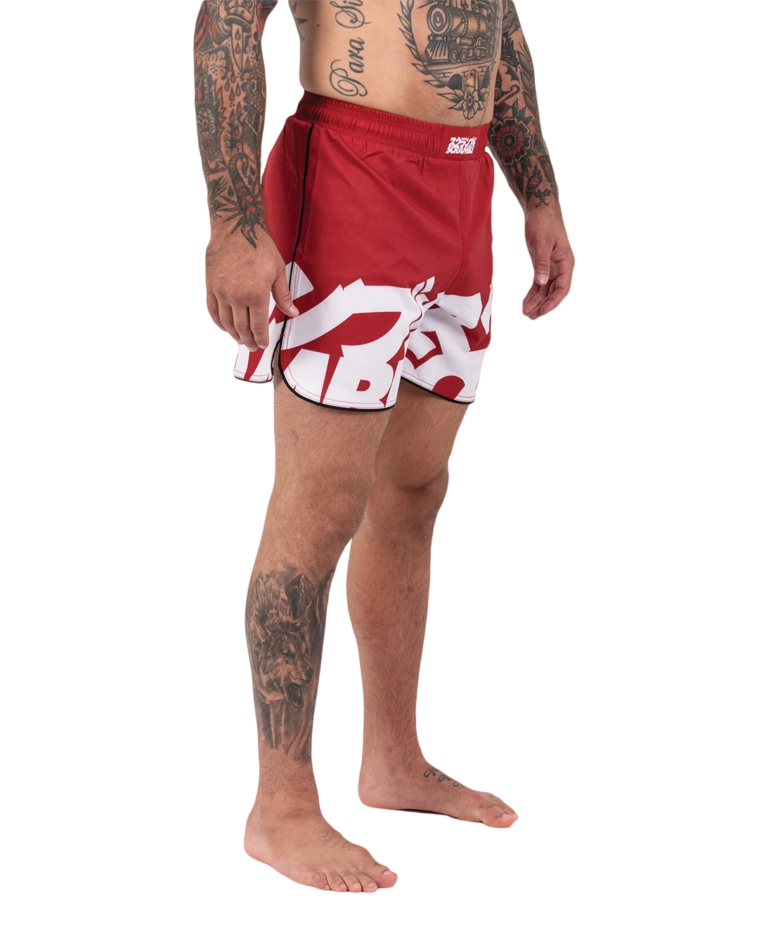 SCRAMBLE BAKA shorts Red/White