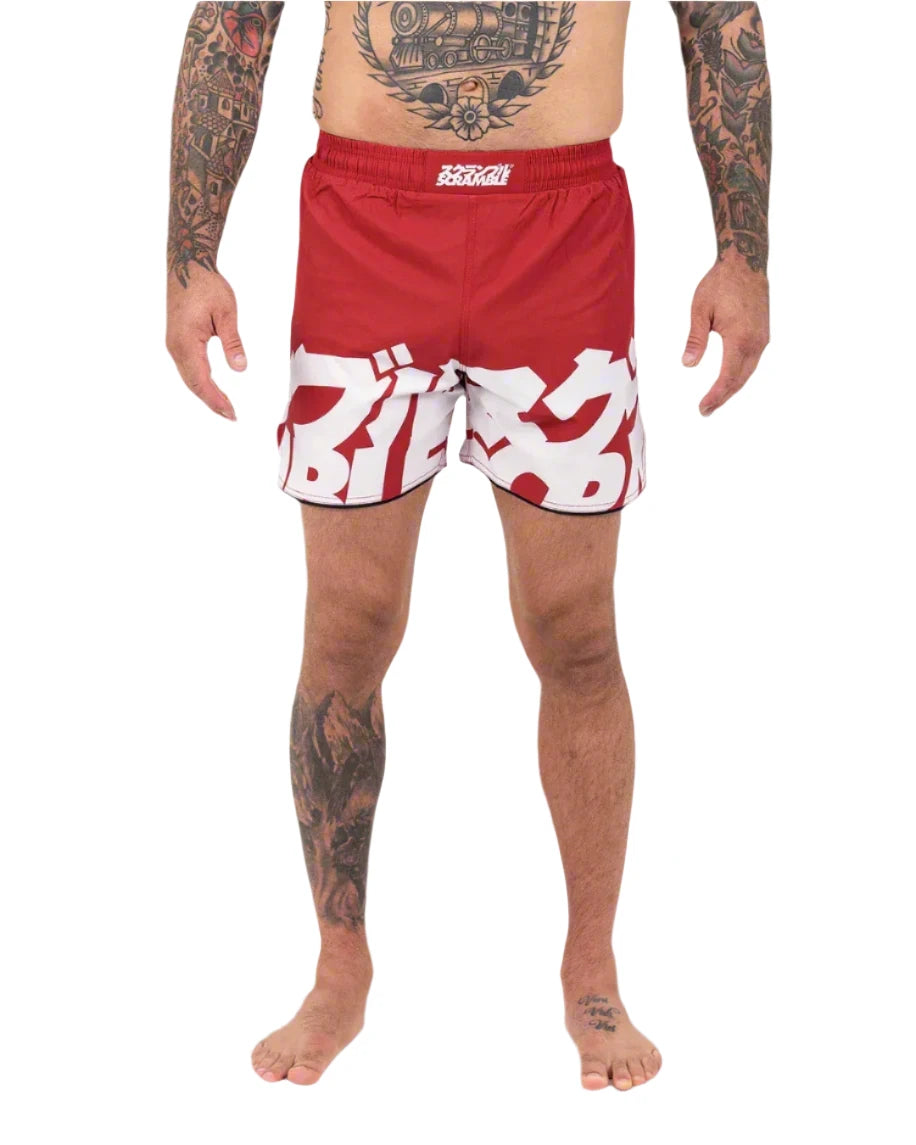 SCRAMBLE BAKA shorts Red/White