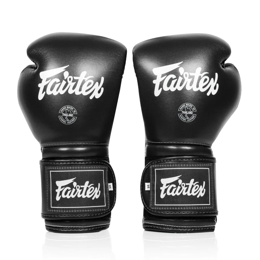 Fairtex BGV9C-Plus Mexican Style Boxing Gloves (BLACK)