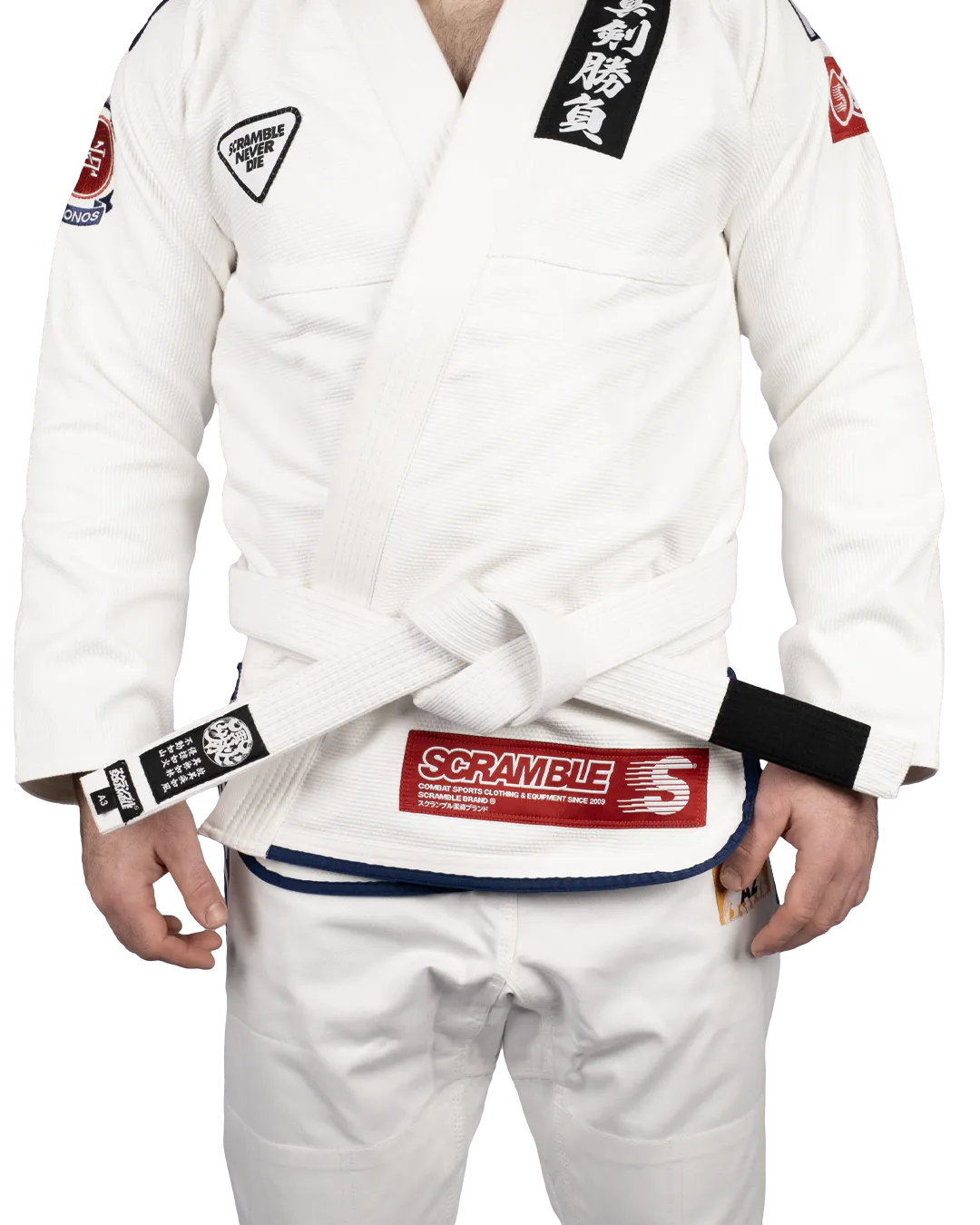 SCRAMBLE ELEMENTAL BJJ BELT – WHITE