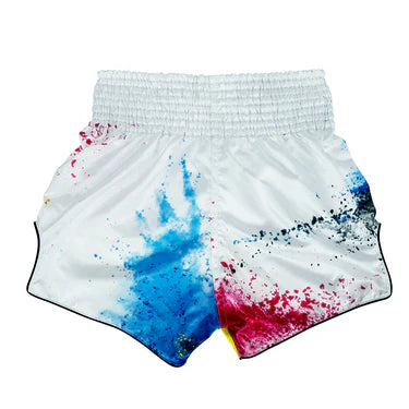 Fairtex Muay Thai Shorts - BS1937 White Acid Jazz