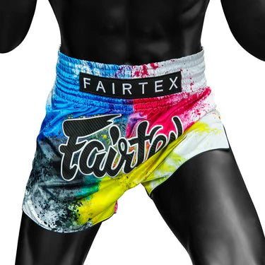 Fairtex Muay Thai Shorts - BS1937 White Acid Jazz