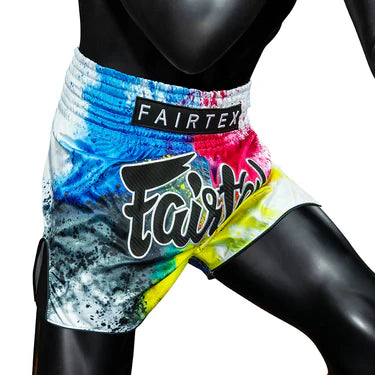 Fairtex Muay Thai Shorts - BS1937 White Acid Jazz