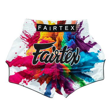 Fairtex Muay Thai Shorts - BS1939 White Funky Soul