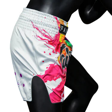 Fairtex Muay Thai Shorts - BS1939 White Funky Soul