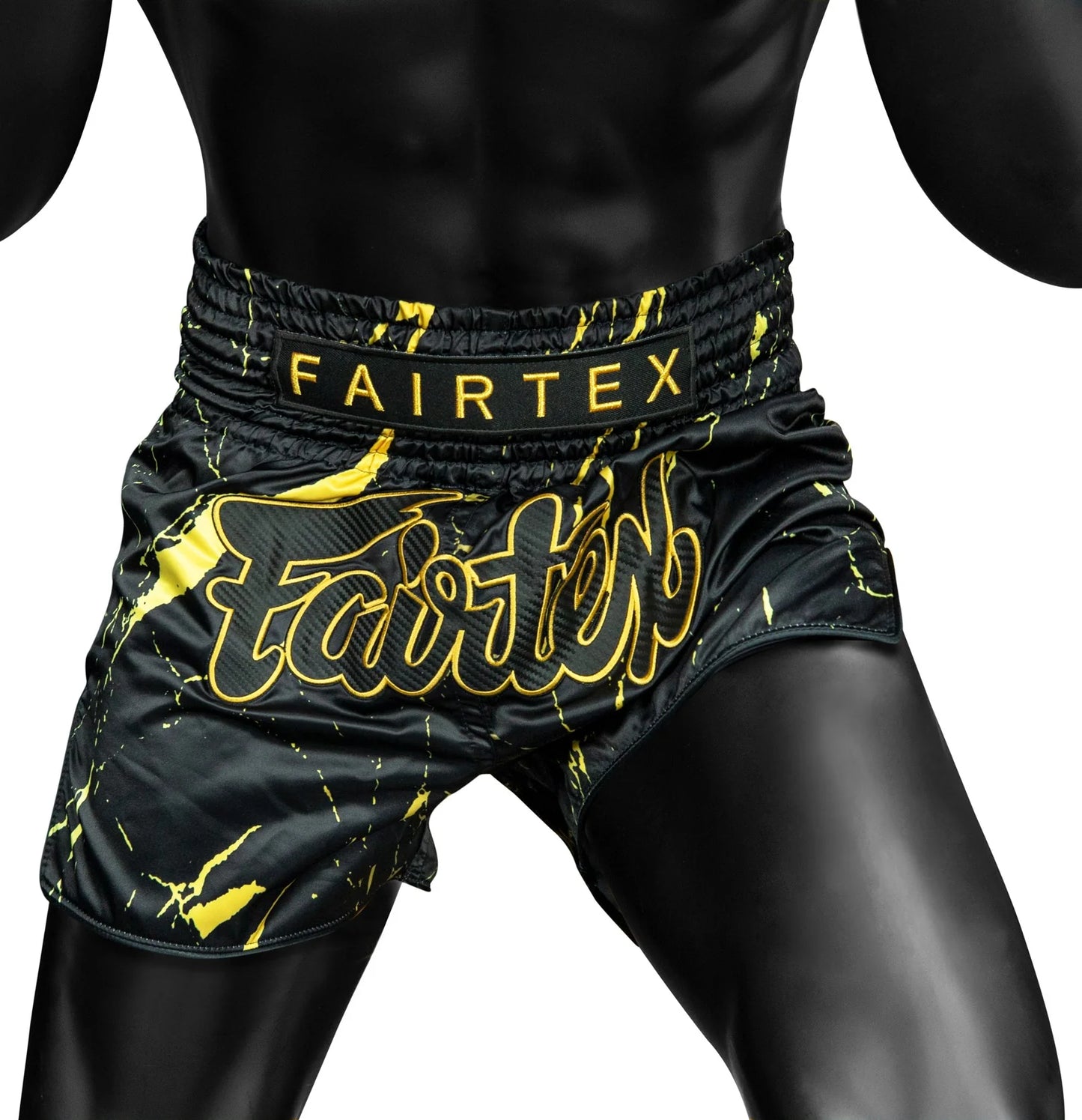 Fairtex Muay Thai Shorts - BS1947 Marble (Black)