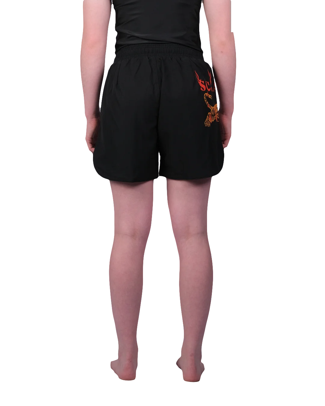 SCRAMBLE Burning Tiger Shorts "KIDS" – Black