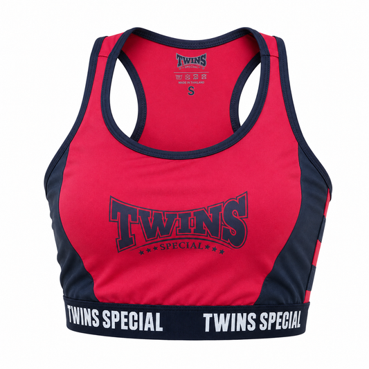 TWINS SPECIAL TSB-3 Performance Crop Top (RED/BLACK)