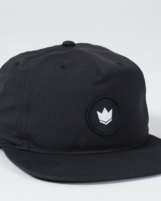 Kingz Crown Patch 5-Panel Strapback Hat - Black