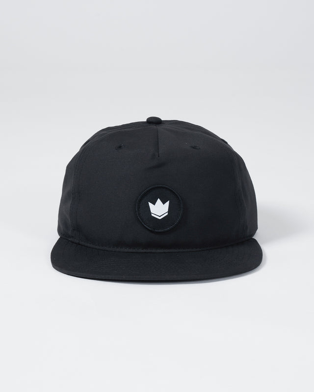 Kingz Crown Patch 5-Panel Strapback Hat - Black