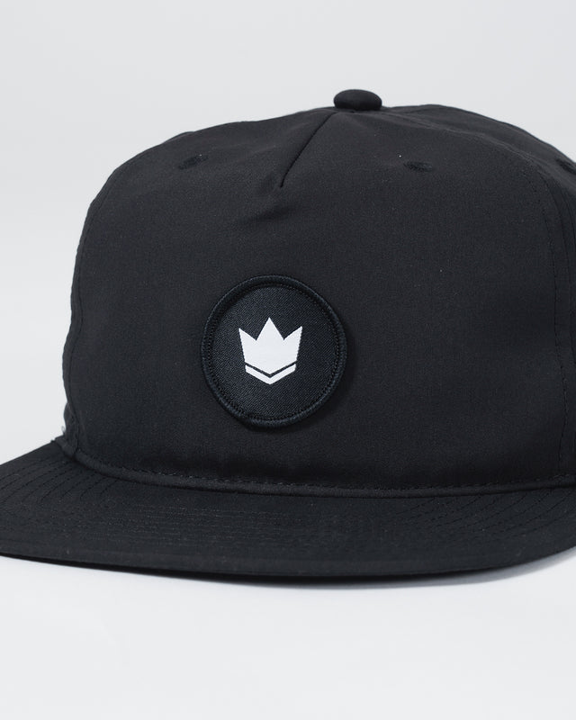 Kingz Crown Patch 5-Panel Strapback Hat - Black