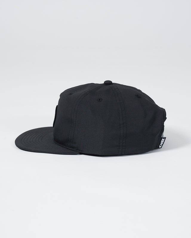 Kingz Crown Patch 5-Panel Strapback Hat - Black
