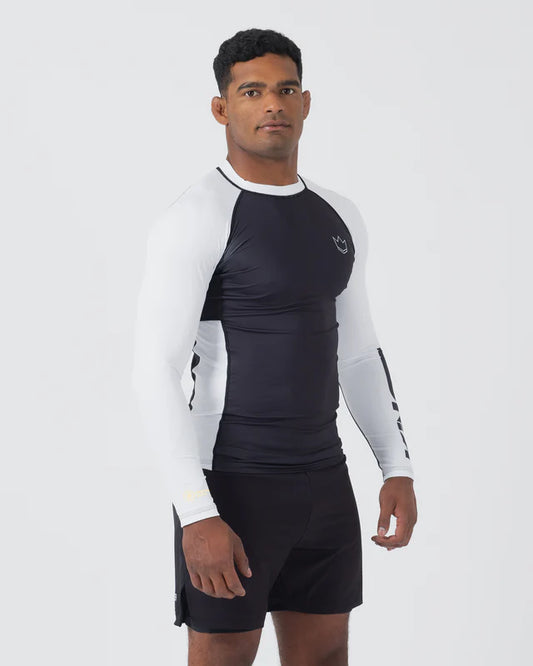 KINGZ Ranked Performance V2 L/S Rashguard {WHITE}