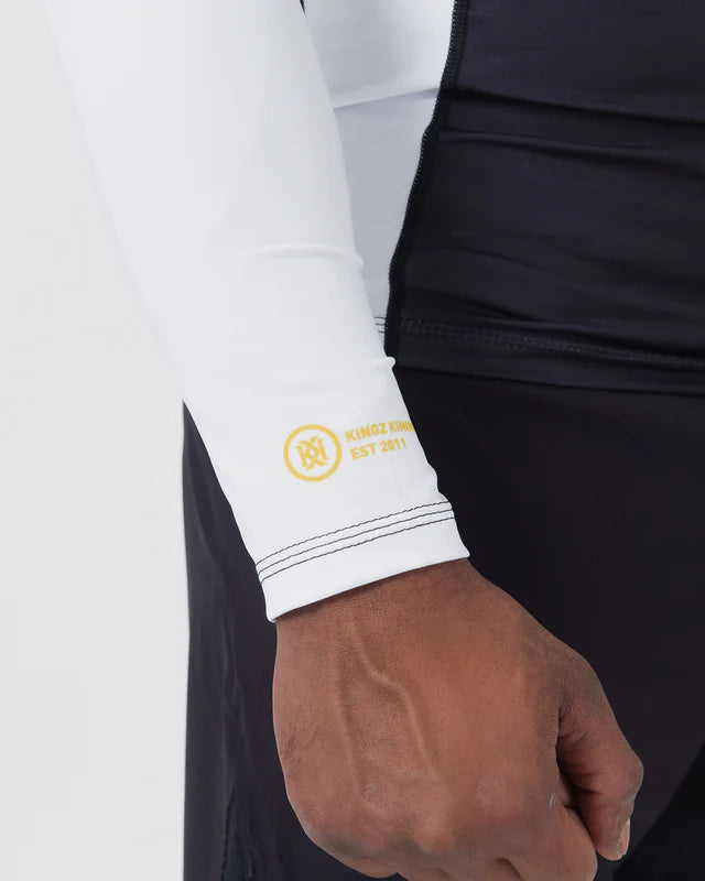 KINGZ Ranked Performance V2 L/S Rashguard {WHITE}