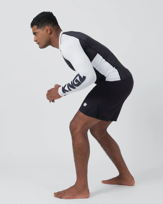 KINGZ Ranked Performance V2 L/S Rashguard {WHITE}