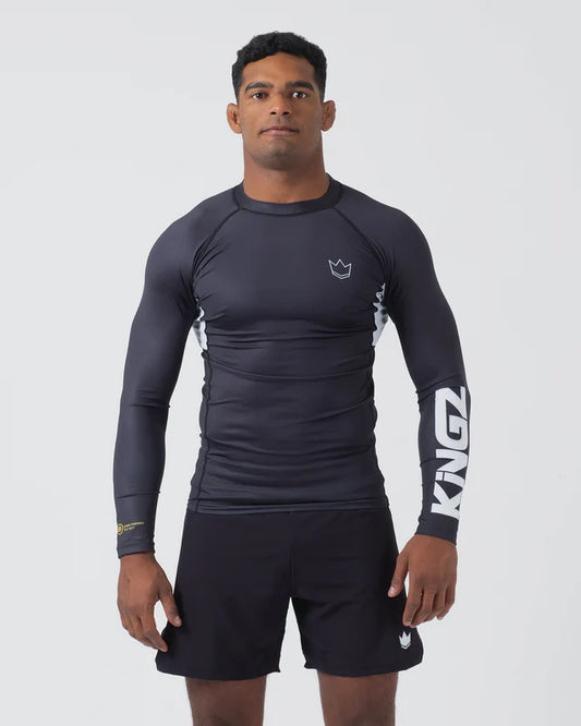 KINGZ Ranked Performance V2 L/S Rashguard {BLACK}