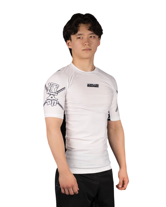 SCRAMBLE Fate Tanto Rashguard – Short Sleeve (White)