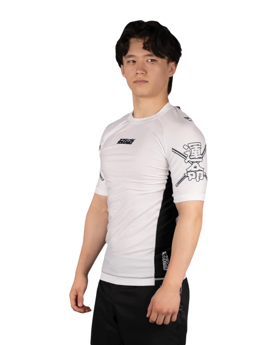 SCRAMBLE Fate Tanto Rashguard – Short Sleeve (White)