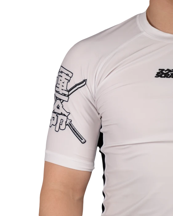 SCRAMBLE Fate Tanto Rashguard – Short Sleeve (White)