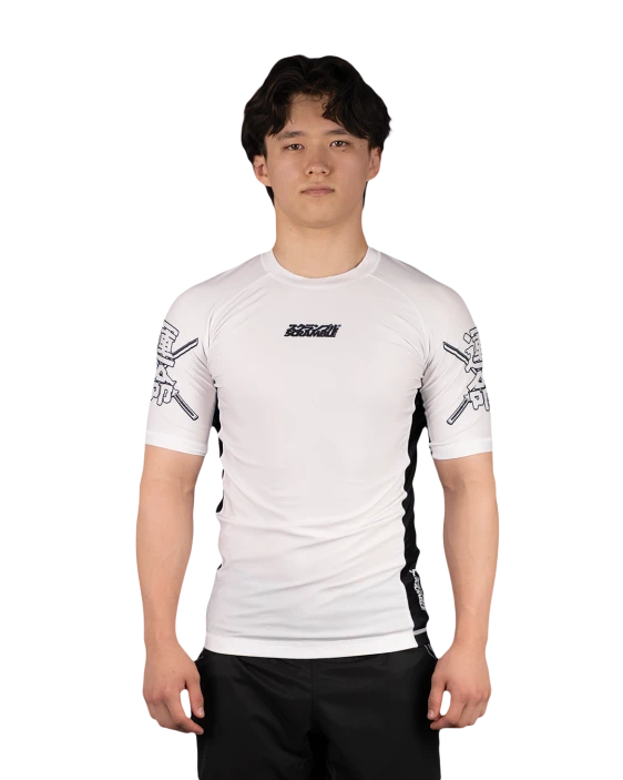 SCRAMBLE Fate Tanto Rashguard – Short Sleeve (White)