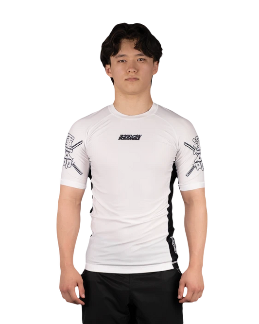 SCRAMBLE Fate Tanto Rashguard – Short Sleeve (White)