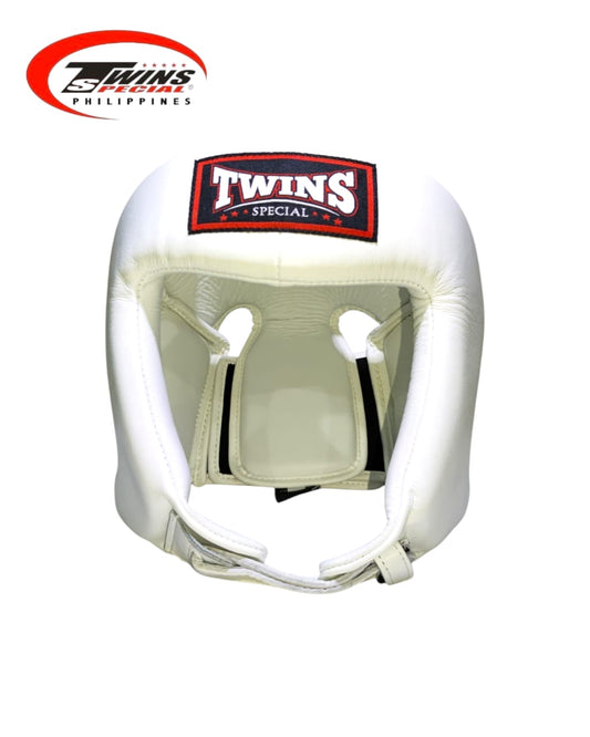TWINS SPECIAL HGL4 Amateur Open - faced Olympic style Competition Headgear [White]