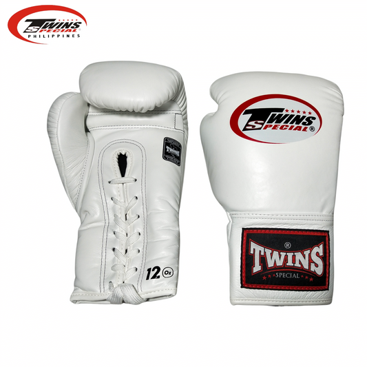 TWINS SPECIAL BGLL-1 Lace-Up Boxing Gloves [White]