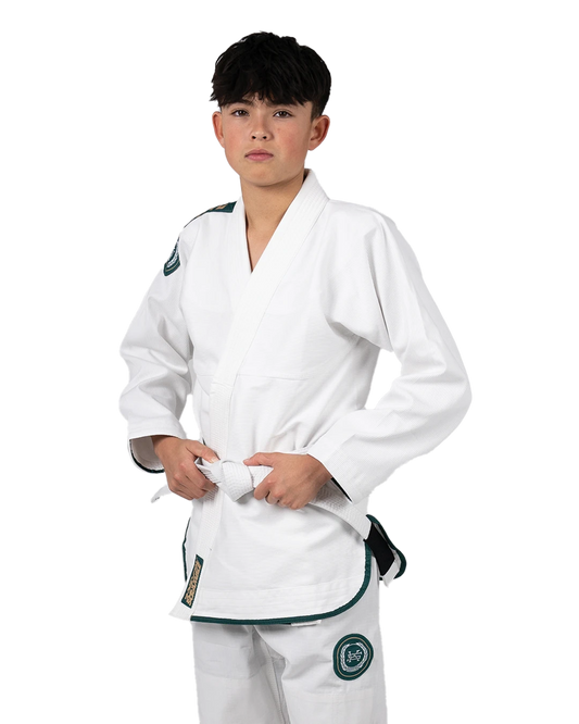SCRAMBLE "KIDS" ATHLITE V6 BJJ GI [WHITE]
