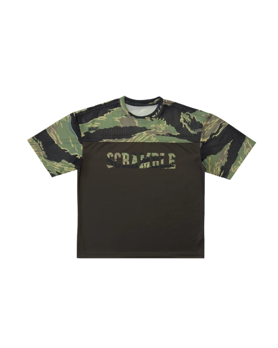 SCRAMBLE Mesh Hybrid Grappling Top (Woodland Camo)