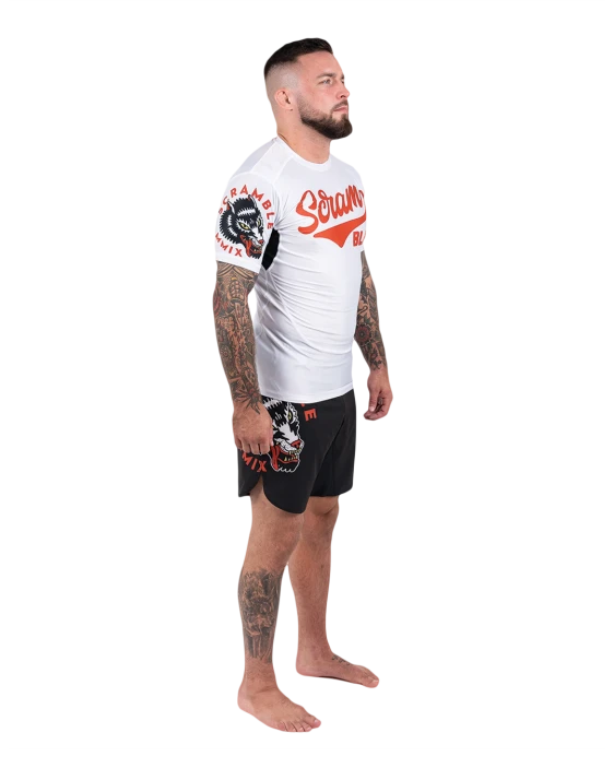 SCRAMBLE OKAMI Rashguard White