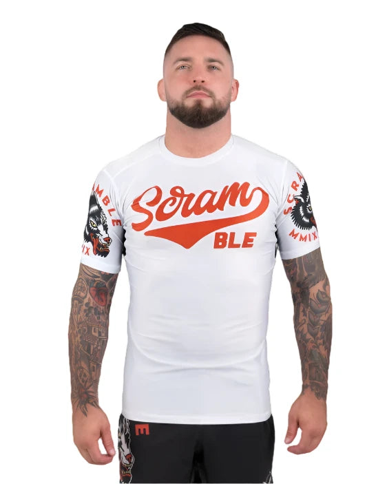 SCRAMBLE OKAMI Rashguard White