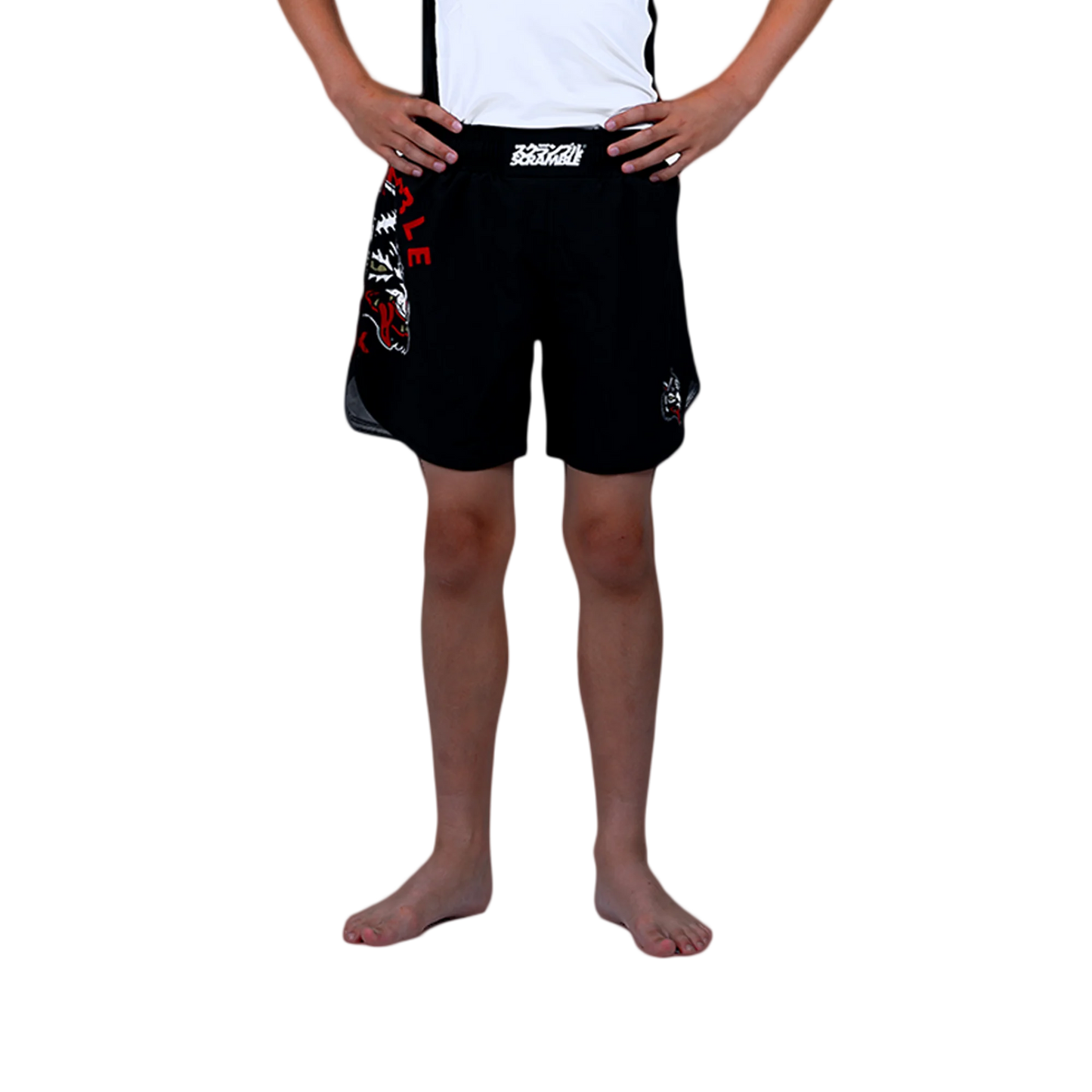 SCRAMBLE Okami Shorts "KIDS" – Black