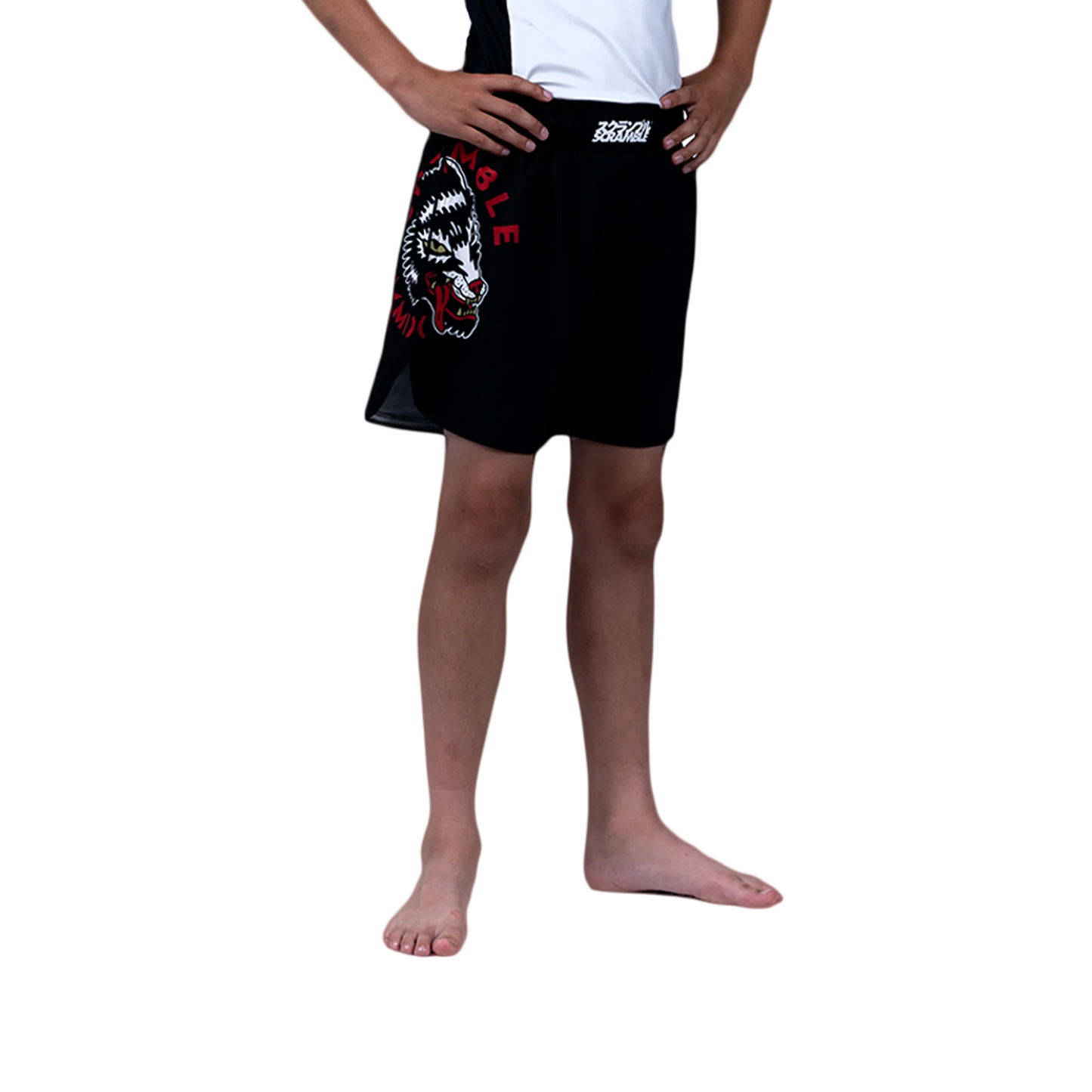 SCRAMBLE Okami Shorts "KIDS" – Black