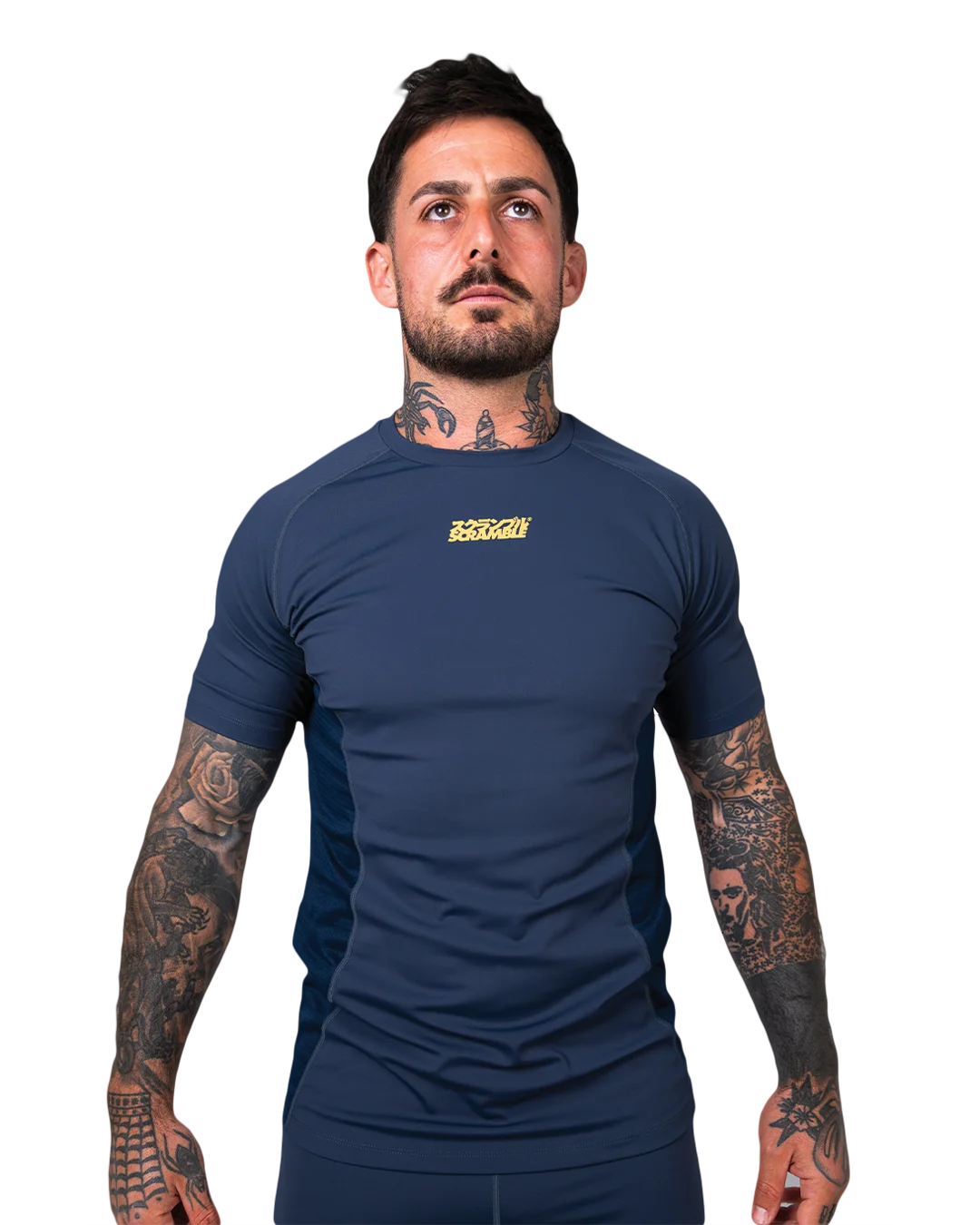 SCRAMBLE Shinobi Compression Top – Short Sleeve – Midnight Blue
