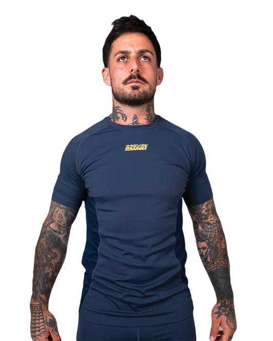 SCRAMBLE Shinobi Compression Top – Short Sleeve – Midnight Blue