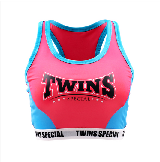 TWINS SPECIAL TSB-3 Performance Crop Top (PINK/LT.BLUE)