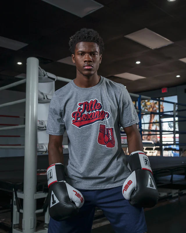 TITLE Boxing Classic Script Performance Tee (Gray)