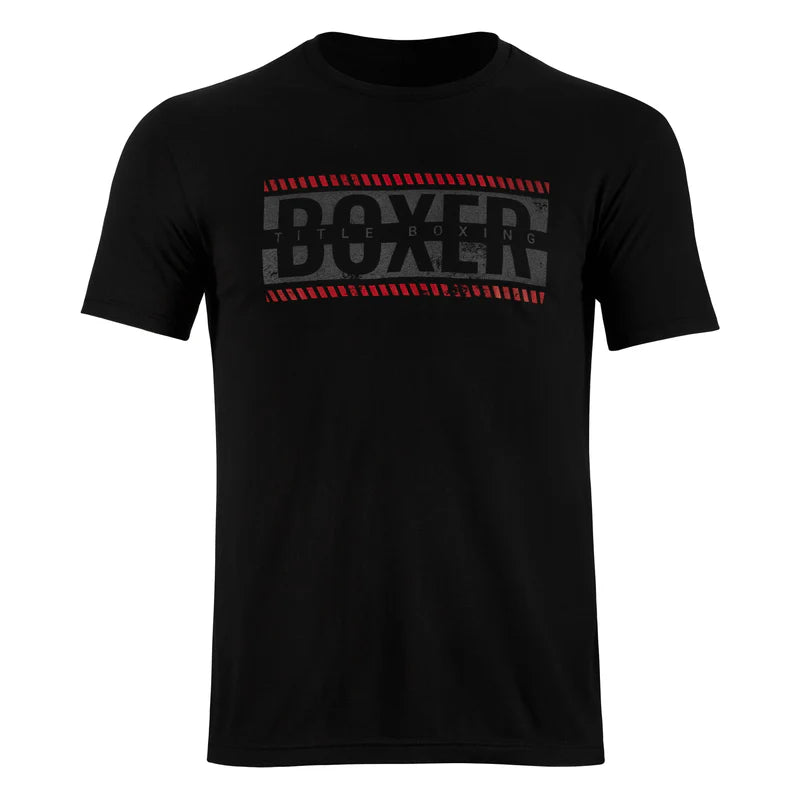TITLE Boxing Distressed Boxer Tee (Black)
