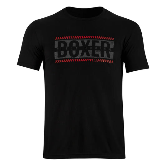 TITLE Boxing Distressed Boxer Tee (Black)