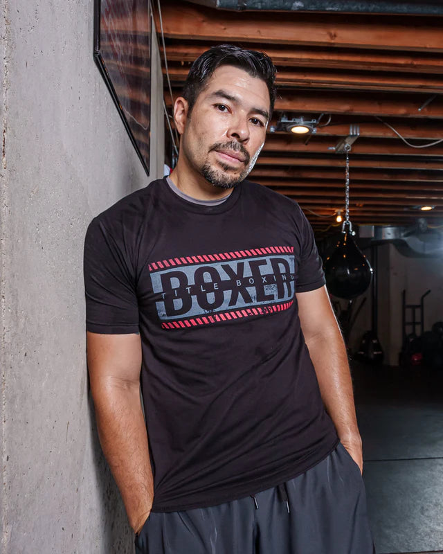 TITLE Boxing Distressed Boxer Tee (Black)