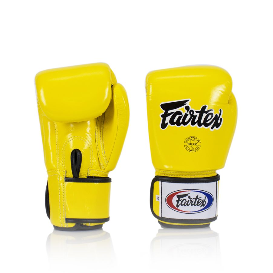 FAIRTEX BGV1 Boxing Gloves [Yellow/black Piping]