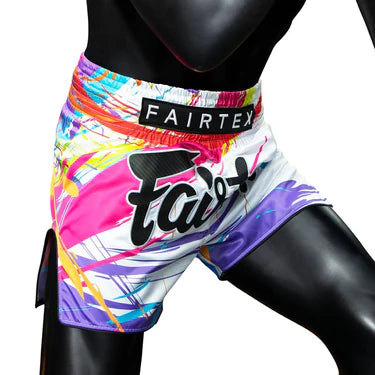 Fairtex Muay Thai Shorts - BS1934 World Music White