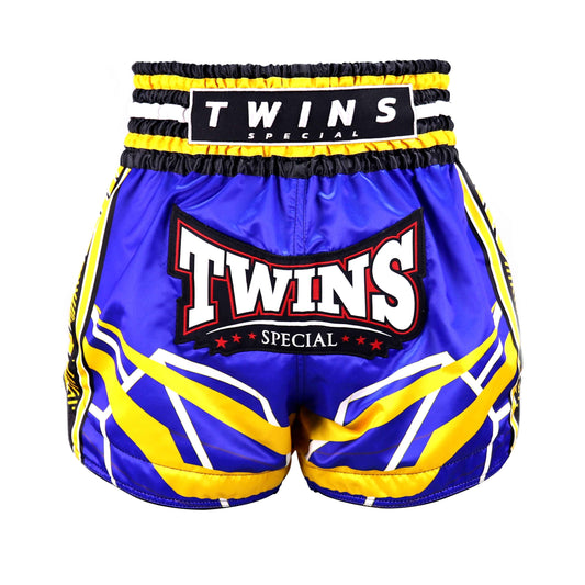 Twins Special TBS-RACING Muaythai Shorts (Blue/Yellow)